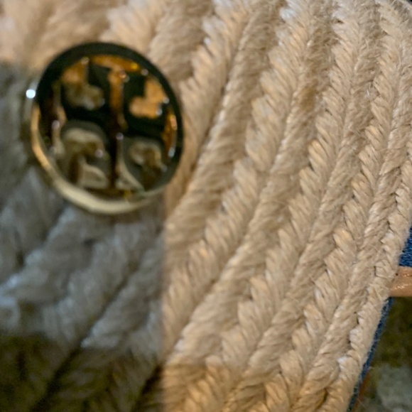 Tory Burch Blue Denim Wedges - Picture 4 of 7